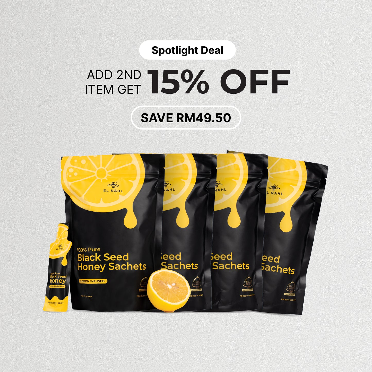 Lemon Infused Honey Sachets